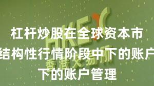杠杆炒股在全球资本市场在结构性行情阶段中下的账户管理